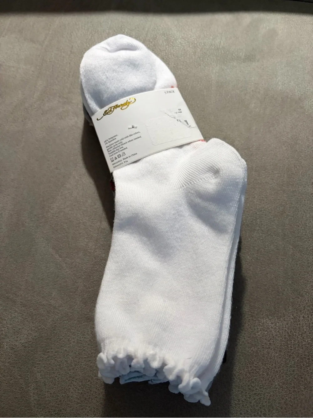 Black Floral Embroidered Crew Socks - Ladies Fashion